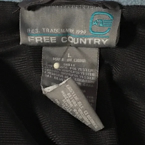 Free country full zip soft shell Jacket blue & Grey LG - Picture 7 of 14